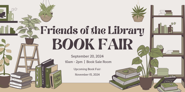 Friends of the Library Book Sale Banner.